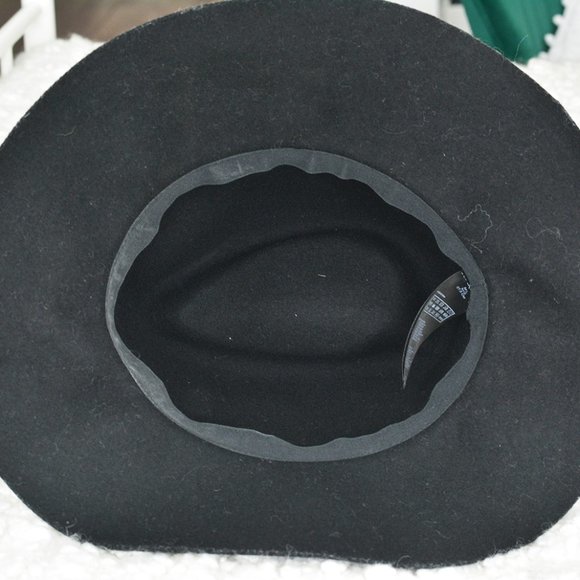 Forever 21 100% Wool Black Fedora - Picture 3 of 5